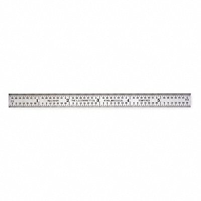 Steel Rule Spring Tempered 12 In 4R Grad