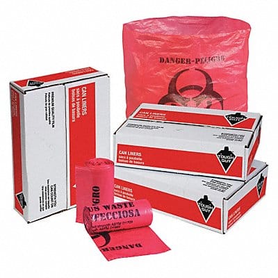 Biohazard Bags 10 gal Red PK1000