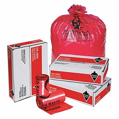 Biohazard Bags 30 gal Red PK100