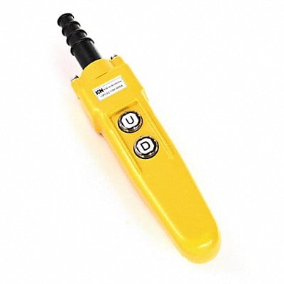Pendant Station 2 Push Button NO Yellow