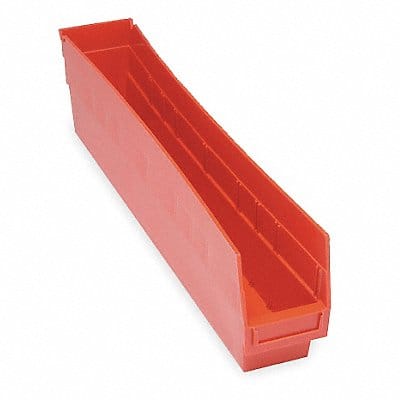 E5735 Shelf Bin Red Polypropylene 6 in