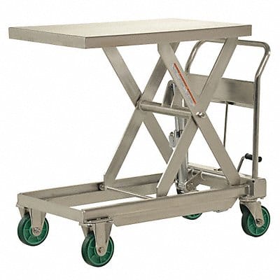 Scissor Lift Cart 1000 lb SS Fixed
