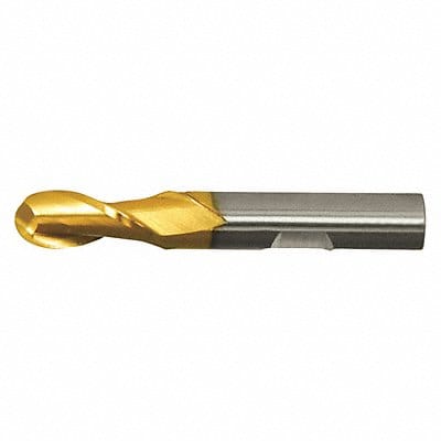 Ball End Mill Single End 1/2 HSS