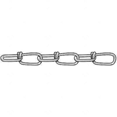 Chain Dbl SS Sz #1 155 Lb Load 100 Ft