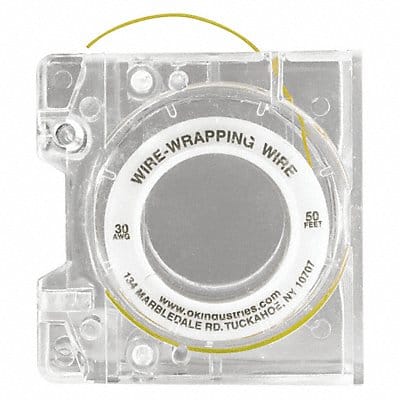Wire Wrap Wire w/Disp 30 AWG Yel 50ft