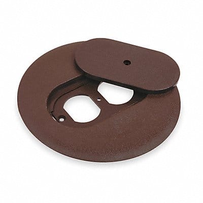 Floor Box Cover Round 6 in Brown