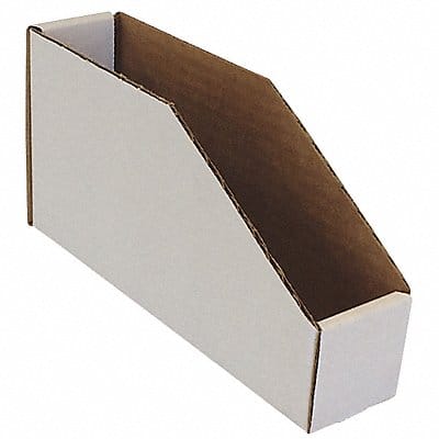Corr Shelf Bin White Cardboard 4 1/2 in