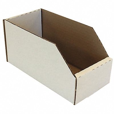 Corr Shelf Bin White Cardboard 4 1/2 in