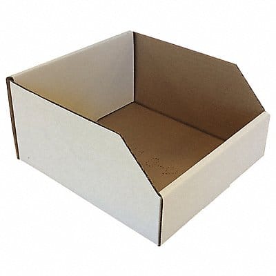 Corr Shelf Bin White Cardboard 4 1/2 in