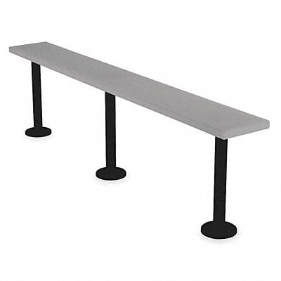F9051 Pedestal Bench 6ft Wide Gray