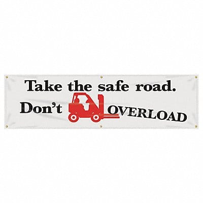 Safety Banner 28in x 96in Poly Sheeting