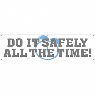 Safety Banner 28in x 96in Poly Sheeting