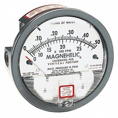 K4579 Pressure Gauge 0 to 1 In H2O