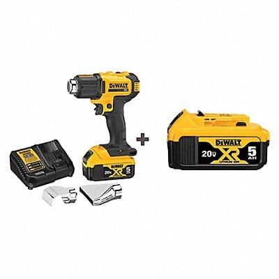 Heat Gun Kit 20V DC 3.9 lb 990 deg.F