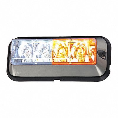 Rectangular Strobe Light Amber/Clear