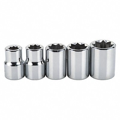 Socket Set Chrome Drive Size 3/8 8Point