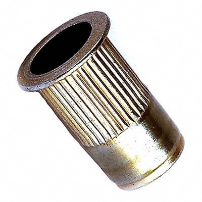 Rivet Nut Knurled Steel Zinc Yellow PK10