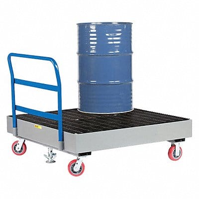 Four Drum Spill Platfrm Cart 15-1/2in H.