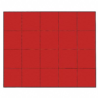 Magnetic Squares 3/4 in W Red PK20