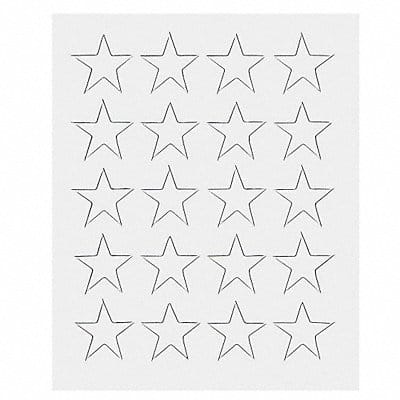 Magnetic Stars 3/4 in W White PK20