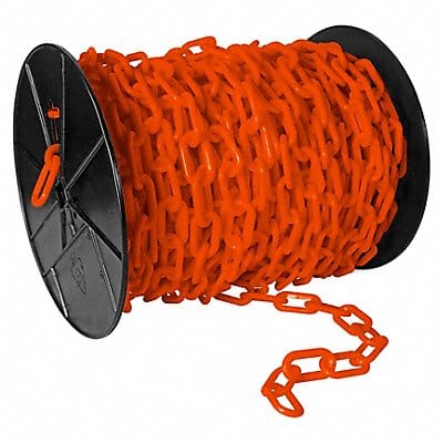 Plastic Chain 125 ft L Safety Orange