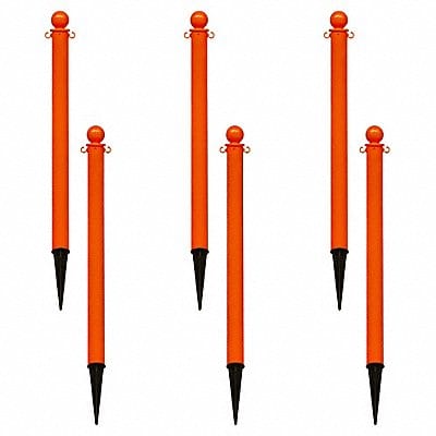 Ground Post Orange Non-Reflective PK6