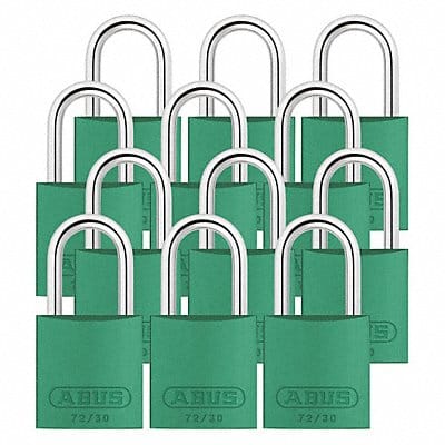 Lockout Padlock KA Green 2-17/32 H PK12