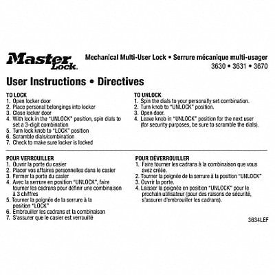 Instruction Sticker