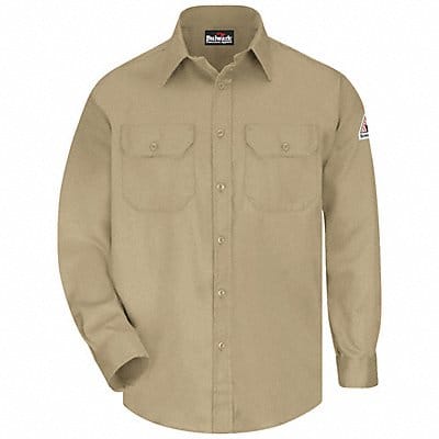 G7302 FR Long Sleeve Shirt Button Khaki L