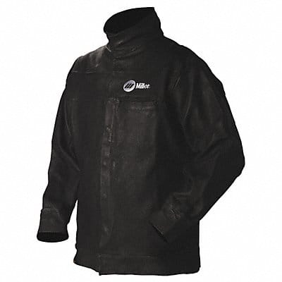 Jacket Black Pigskin Leather Large