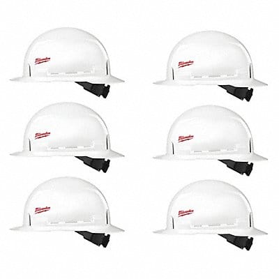 Hard Hat White 6 pk Front Brim