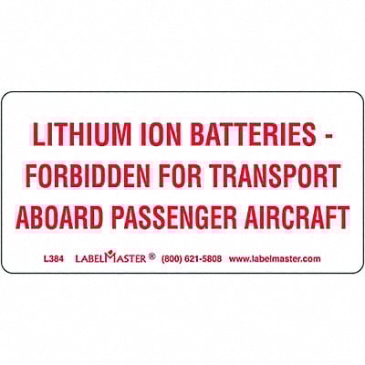 Lithium ION Battery Label 500 per Roll