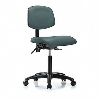 Vinyl Chair Med Tilt Casters Blue