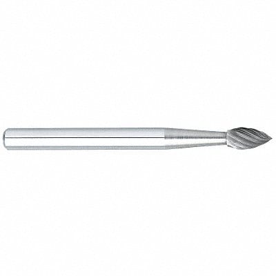 Flame Bur 1/8 Carbide Single Cut