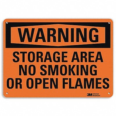 No Smoking Sign 10 in x 14 in Aluminum