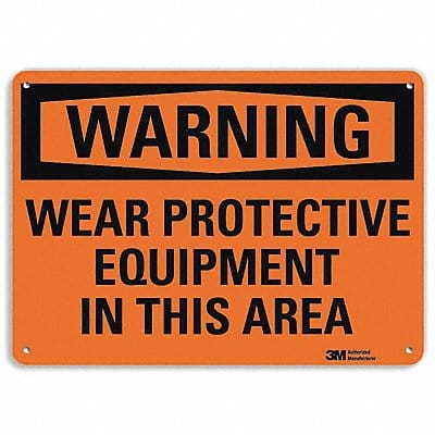 Warning Sign 7 in x 10 in Aluminum