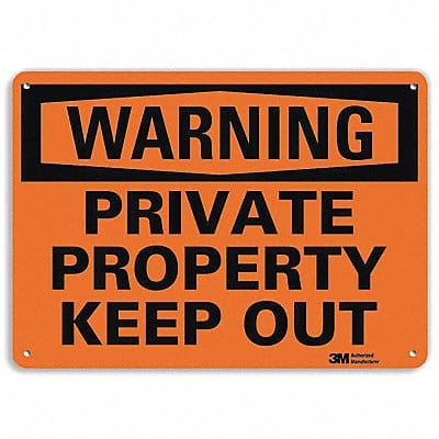 Danger Sign 7 in x 10 in Aluminum