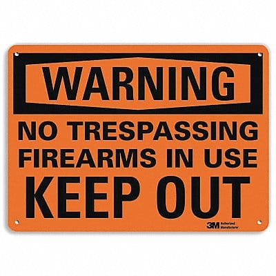 Danger Sign 7 in x 10 in Aluminum