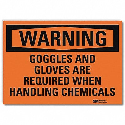 Warning Sign 5 in x 7 in Rflct Sheeting