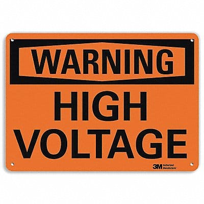 Warning Sign 10 in x 14 in Aluminum