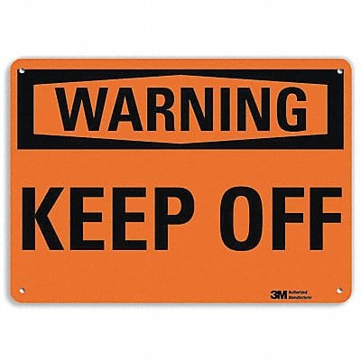 Warning Sign 7 in x 10 in Aluminum