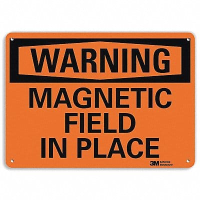 Warning Sign 10 in x 14 in Aluminum
