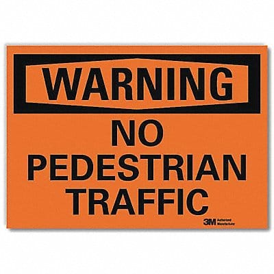 Rflct Pedestrian Traffic Lbl 5x7in Alum