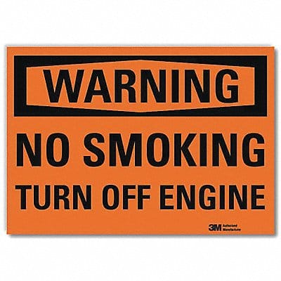 Rflct No smoking Lbl 7x10in Alum