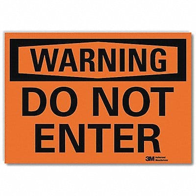 Warning Sign 5 in x 7 in Rflct Sheeting