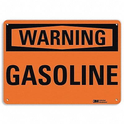 Warning Sign 10 in x 14 in Aluminum