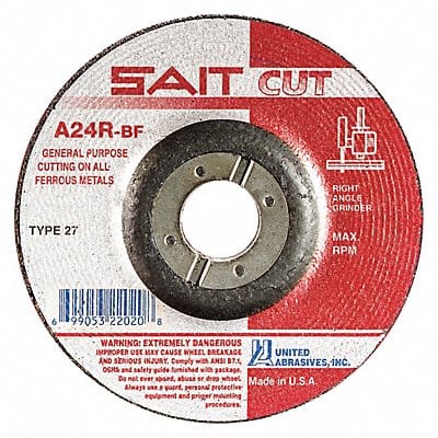 Depressed Center Wheel 4-1/2in 24 Grit