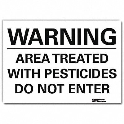Warning Sign 5 in x 7 in Rflct Sheeting