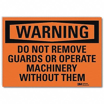 Warning Sign 5 in x 7 in Rflct Sheeting