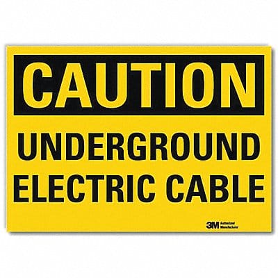 Caution Sign 7 in x 10 in Rflct Sheeting